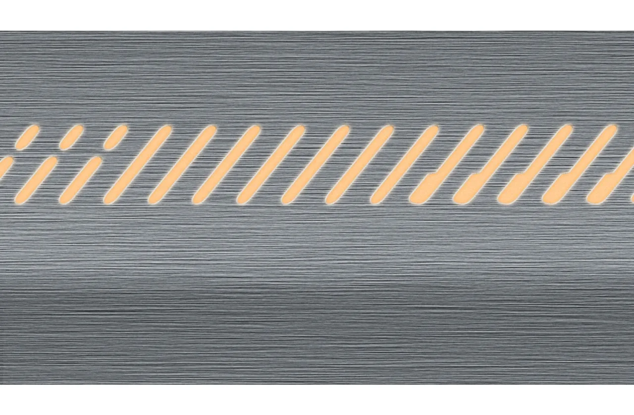 Hliníkové osvětlené obložení interiéru Aluminium graphite